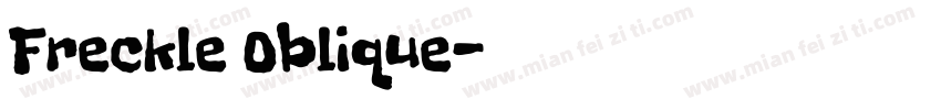 Freckle Oblique字体转换